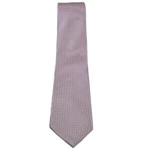 Kenneth Roberts Platinum Silk Necktie Pink Geometric Shimmer Modern Office Tie